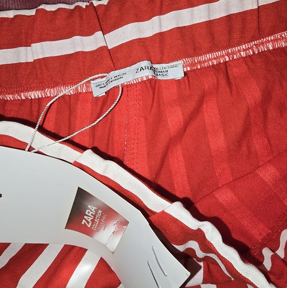 Zara Red and White Striped Pants - Picture 3 of 5